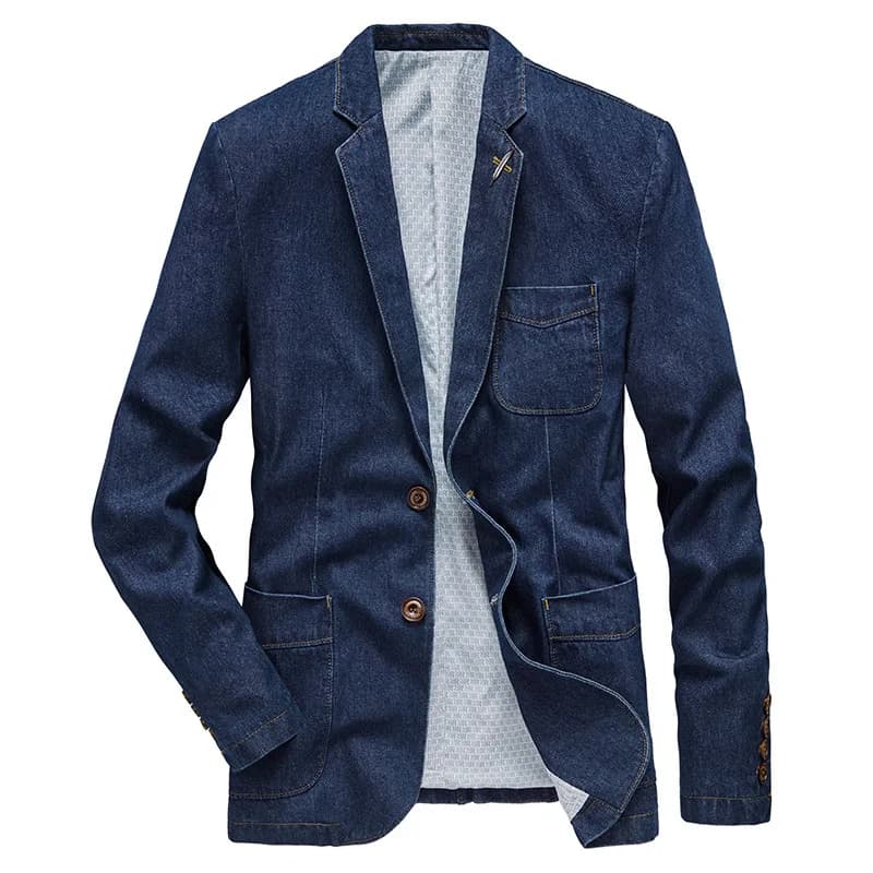 Pánská džínová bunda slim fit • jarní/podzimní módní kabát • elegantní business styl • M-4XL