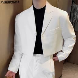 Pánské sako jednobarevné elegantní volnočasové sako slim fit podzimní móda vel. S-5XL - náhled 2