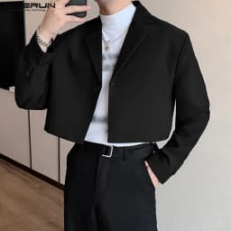 Pánské sako jednobarevné elegantní volnočasové sako slim fit podzimní móda vel. S-5XL - náhled 5