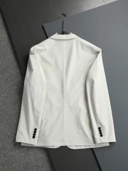 Pánský elegantní oblek slim fit prodyšný formální společenský oblek béžový - náhled 5