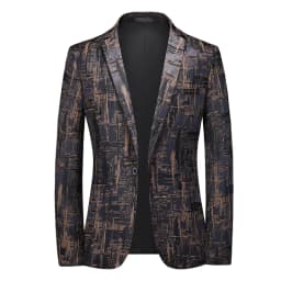 Pánské sako slim fit jarní kolekce v černé, bílé, červené a modré barvě - elegantní módní styl XS-5XL - náhled 6