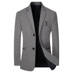 Pánský elegantní vlněný blejzr slim fit - podzimní zimní společenský kabát v klasickém střihu - náhled 3