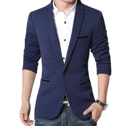 Pánský módní slim fit blazer - elegantní společenský kabát pro muže M-5XL - náhled 7