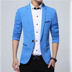 Pánský módní slim fit blazer - elegantní společenský kabát pro muže M-5XL - náhled 6
