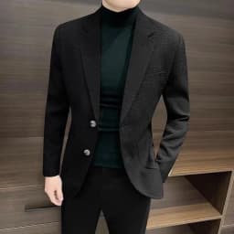 Pánská módní bunda károvaný vzor béžová casual elegantní lehký kabát na léto - náhled 5