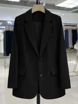 Dámský elegantní blazer růžový volný střih kancelářský styl moderní sako - náhled 3