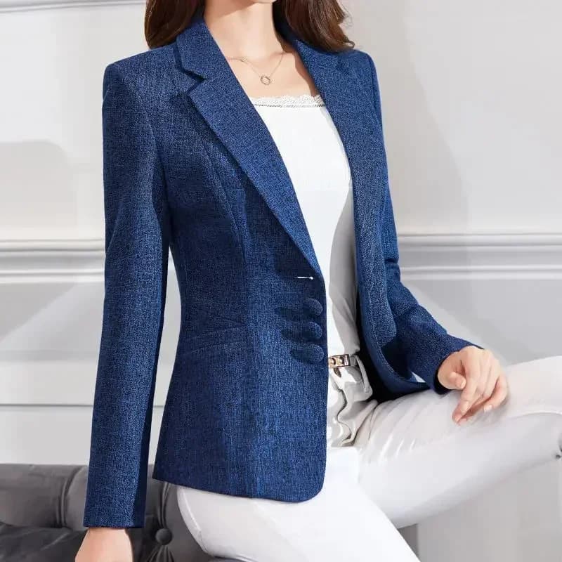 Dámské sako slim fit elegantní kancelářský styl profesionální dámské sako černé