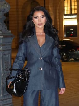 Dámský jarní džínový blazer vintage střih módní kabátek elegantní sako s límcem - náhled 4
