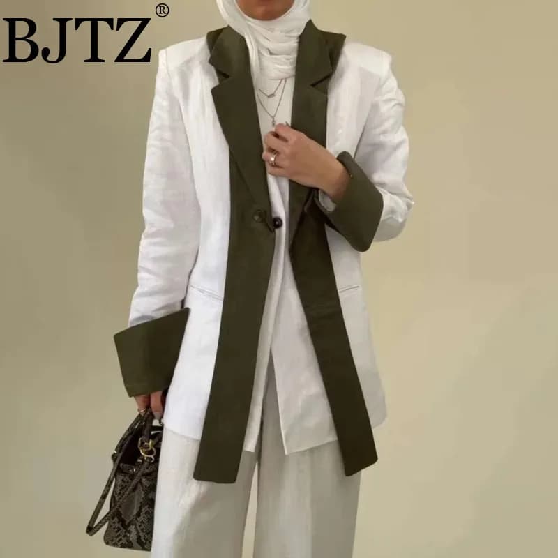 Luxusní dámský komplet elegantní kalhoty a sako v orientálním stylu Kuwait Pattern Premium kolekce