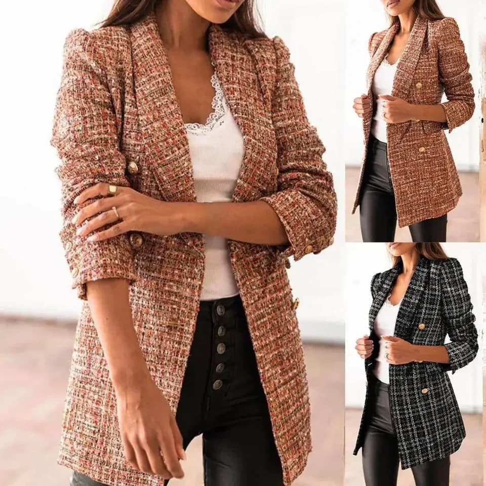 Dámské elegantní sako slim fit - barevné kancelářské blazer pro profesionální styl