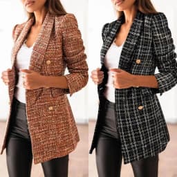 Dámské elegantní sako slim fit - barevné kancelářské blazer pro profesionální styl - náhled 3