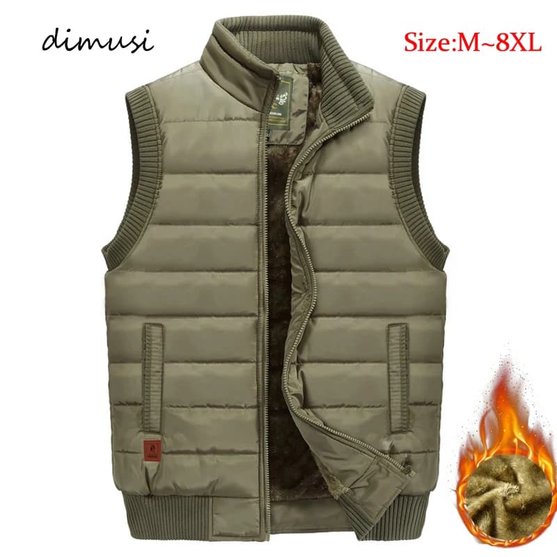 Pánská zimní vesta fleece voděodolná prošívaná zateplená bunda bez rukávů XXL