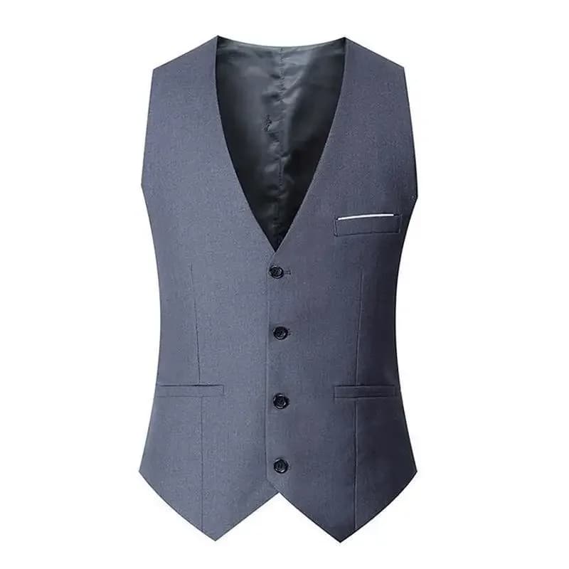 Pánská elegantní vesta slim fit černá šedá navy modř společenský styl