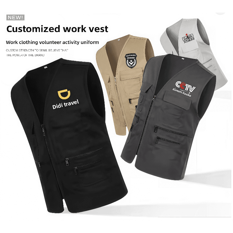 Praktická pracovní vesta s mnoha kapsami – Víceúčelový outdoorový komplet pro muže