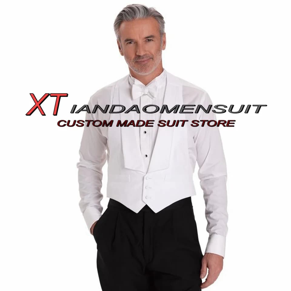 Pánská svatební vesta slim fit formální společenský kabátek bez rukávů elegantní