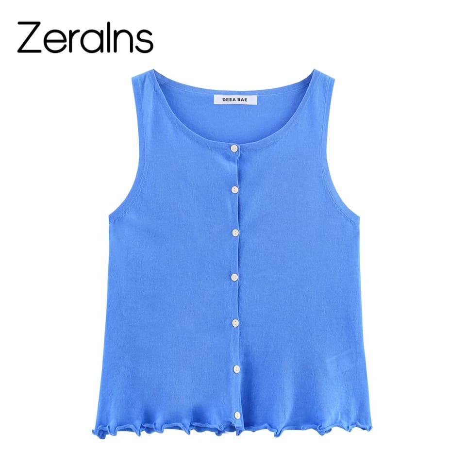 Dámský letní top vrstvený síťovaný bezrukávový elegantní módní crop top