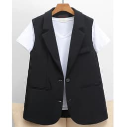 Dámská vesta slim fit jarní/podzimní bílá elegantní volnočasový kabátek bez rukávů - náhled 4