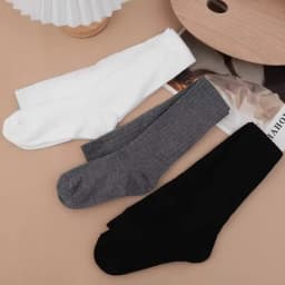 Dámské vlněné podkolenky | Teplé zimní ponožky | Elegantní černobílé provedení - náhled 7