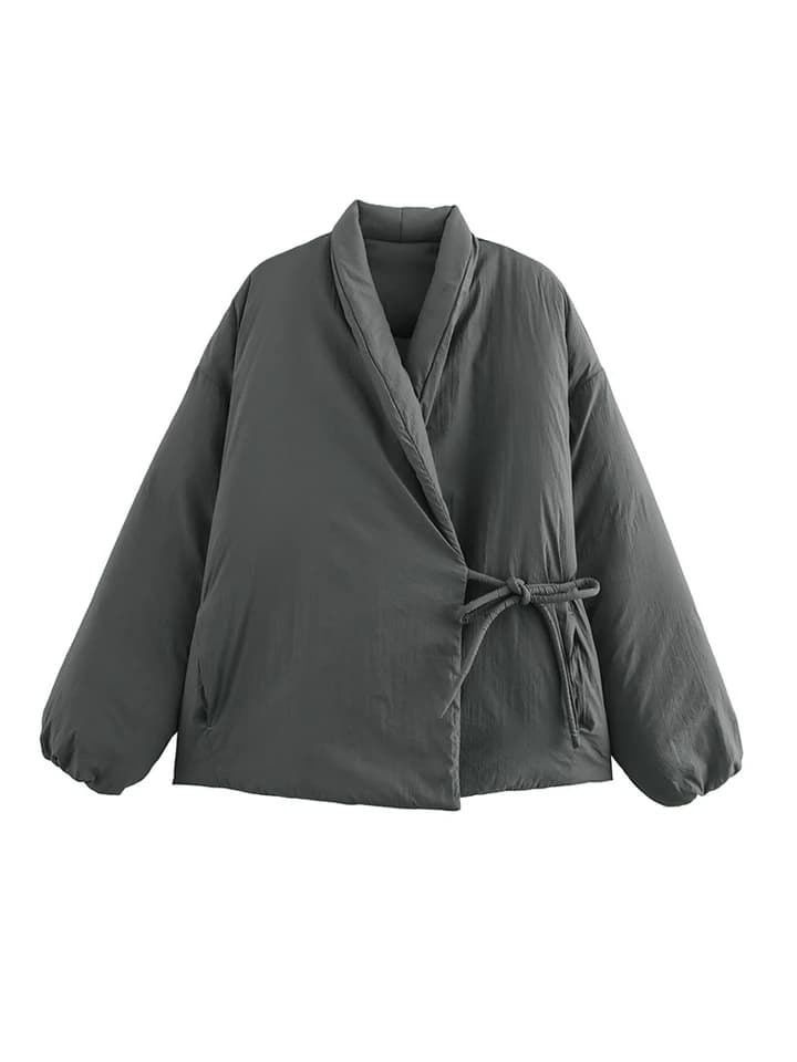 Dámské volnočasové šaty podzim/zima - elegantní bavlněné šaty s vázáním do pasu, béžové