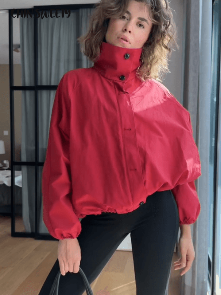 Dámská volnočasová bomber bunda zimní prošívaná klasický střih elegantní sportovní kabát