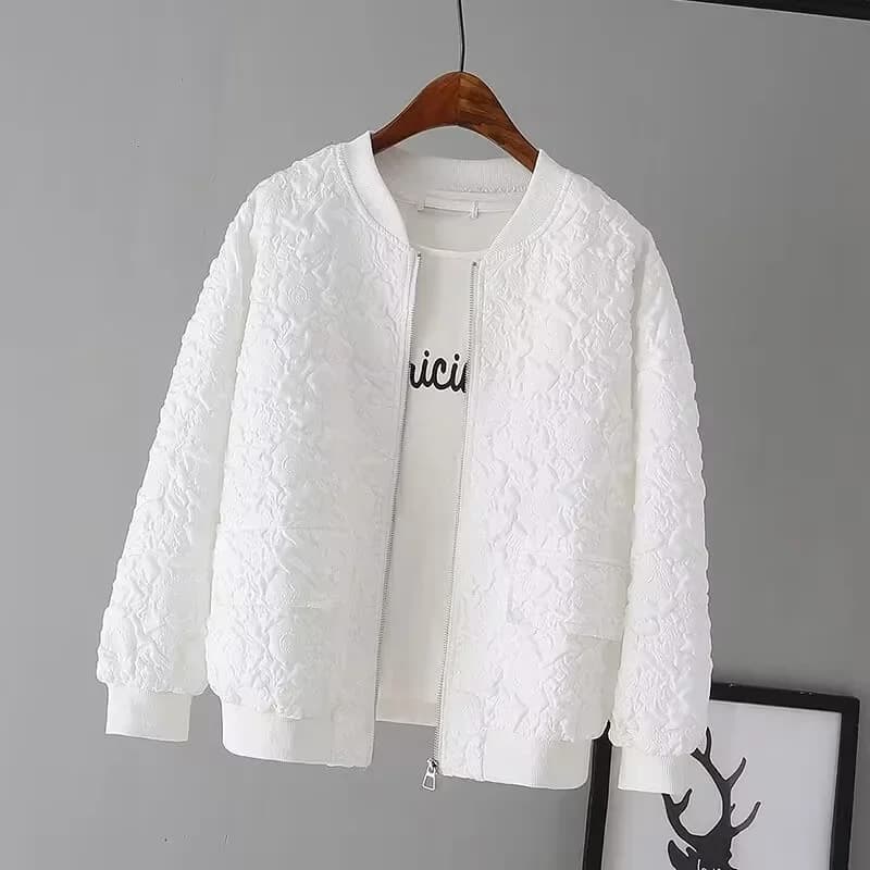 Dámská jarní bunda krátká Baseball Style | Módní lehká sportovní bunda | Casual Petite