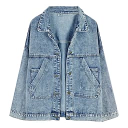 Dámská volnočasová džínová bunda elegantní sportovní oversized střih podzim/zima - náhled 6