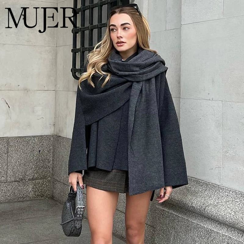 Dámská asymetrická prošívaná bunda - elegantní zimní kabát s dlouhým rukávem