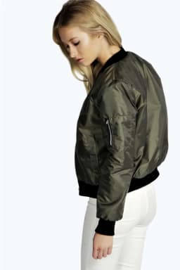 Dámská podzimní bunda v retro stylu - elegantní bomber s límcem a zipem, módní kabátek - náhled 6