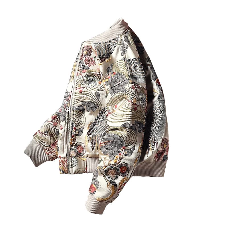 Módní vyšívaná pánská bunda XXL - Boho styl, moderní střih, volnočasový kabát