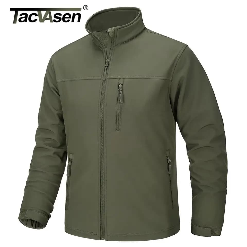 Pánská zimní bunda nepromokavá zateplená fleece vložkou s kapsou na zip outdoor
