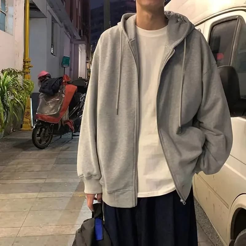 Pánská volnočasová mikina s límcem - módní pletený svetr na podzim a zimu