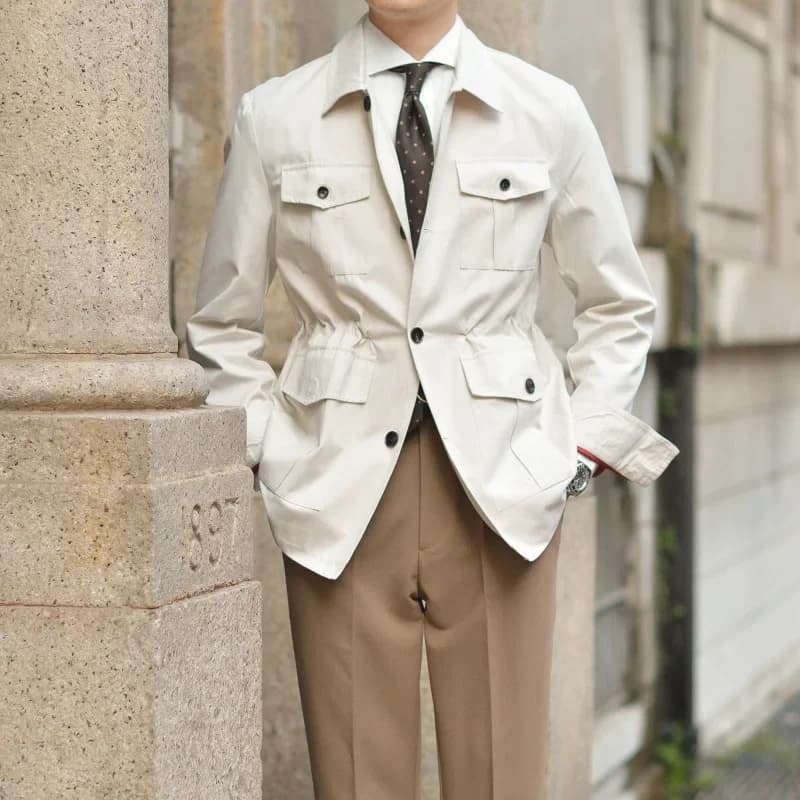 Pánská vintage bunda slim fit | Lehká pracovní džínová mikina pro volný čas