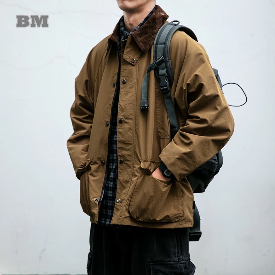 Pánská vintage outdoorová bunda - prodyšná lehká sportovní bunda do přírody a volného času