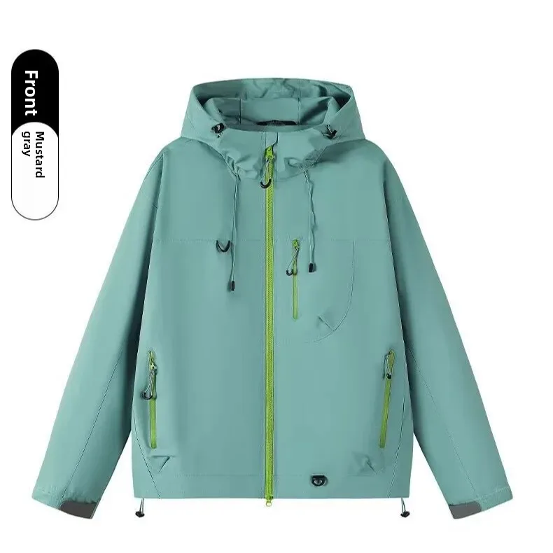 Pánská retro turistická bunda s kapucí - prodyšná outdoorová vrstva do přírody