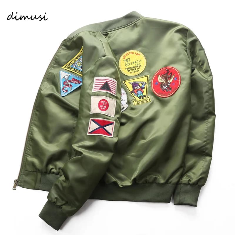 Pánská letecká bomber bunda vojenský styl Army Green prošívaná motorkářská XXL
