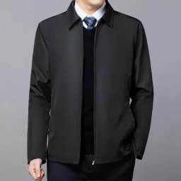 Pánský společenský blazer černý elegantní oblek kancelářský kabát jarní podzimní slim fit - náhled 4