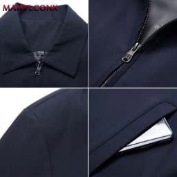 Pánský společenský blazer černý elegantní oblek kancelářský kabát jarní podzimní slim fit - náhled 6