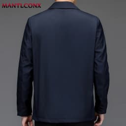 Pánský společenský blazer černý elegantní oblek kancelářský kabát jarní podzimní slim fit - náhled 5