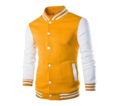 Módní baseballová bunda unisex jarní/podzimní slim fit sportovní kabát černá/modrá - náhled 3