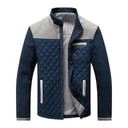 Pánská jarní/podzimní bunda slim fit - prošívaná sportovní bunda do města i ven - náhled 4