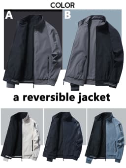Pánská bunda 2v1 nepromokavá prošívaná sportovní outdoor softshell černá modrá - náhled 6