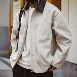 Pánská vlněná zimní bunda volný střih vintage styl teplý kabát outdoor móda - náhled 2