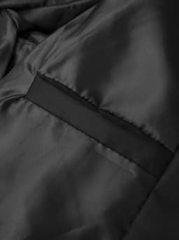 Pánská sportovní bomber bunda s límcem a zipem - moderní volnočasový styl, černá - náhled 7