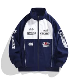 Pánská sportovní bomber bunda s límcem a zipem - moderní volnočasový styl, černá - náhled 5