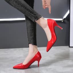 Dámské lodičky na vysokém podpatku, elegantní společenské boty ve vel. 35-50, černé - náhled 4