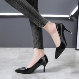 Dámské lodičky na vysokém podpatku, elegantní společenské boty ve vel. 35-50, černé - náhled 6
