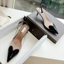 Módní dámské lodičky na vysokém podpatku - průhledné elegantní společenské boty - náhled 2