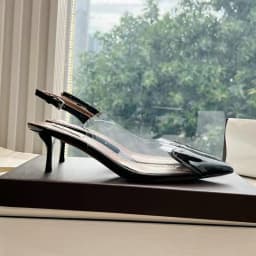 Módní dámské lodičky na vysokém podpatku - průhledné elegantní společenské boty - náhled 4