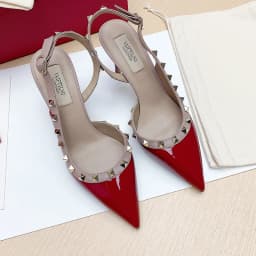 Dámské luxusní sandály na podpatku s kovovými nýty - elegantní letní obuv na párty - náhled 5