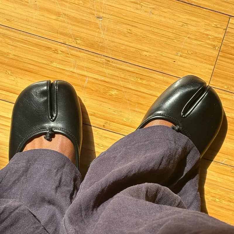 Baletní boty Mary Jane pro ženy plus size 44 s rozdělenou špičkou